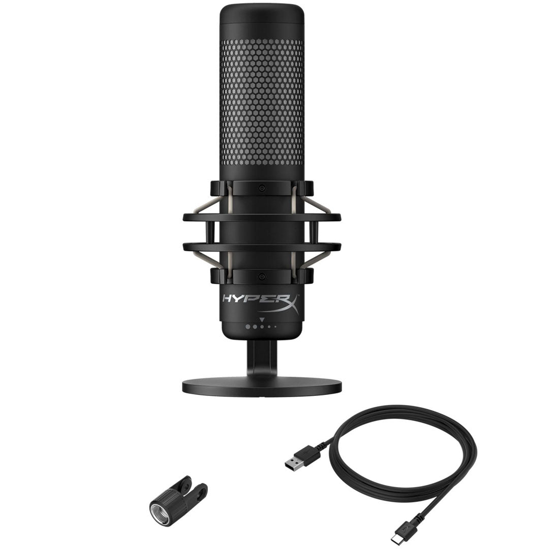 HyperX QuadCast S - Gaming USB Microphone (Black-Grey) - RGB Lighting