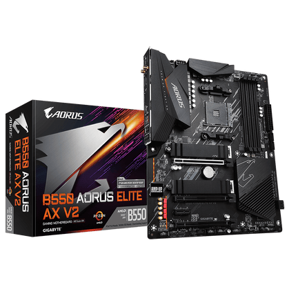 Gigabyte B550 AORUS ELITE AX V2 AMD Ryzen ATX Motherboard 4xDDR4 4xSATA 2xM.2 DP HDMI LAN RAID 3xPCIEx16 4xUSB3.2