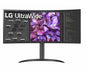 LG 34' IPS QHD 34WQ75C Ultra-Wide QHD Curved 3440x1440 1000R 5ms HDR10 sRGB IPS DP HDMI USB-C LAN VESA Tilt Height Range Monitor