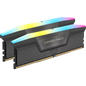 CORSAIR VENGEANCE RGB DDR5 64GB (2x32GB) DDR5 6000 (PC5-48000) CL30 1.4V AMD EXPO Memory- Grey