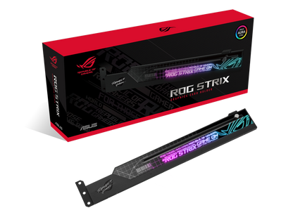 The ROG Strix Graphics Card Holder eliminates sag from even the most powerful graphics cards and offers easy installation.