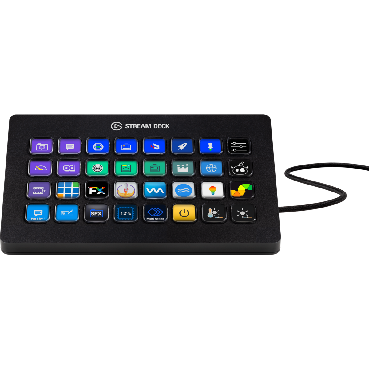 Elgato Stream Deck XL - Advanced Stream Control with 32 customizable LCD keys for Windows 10 and macOS 10.13 or later