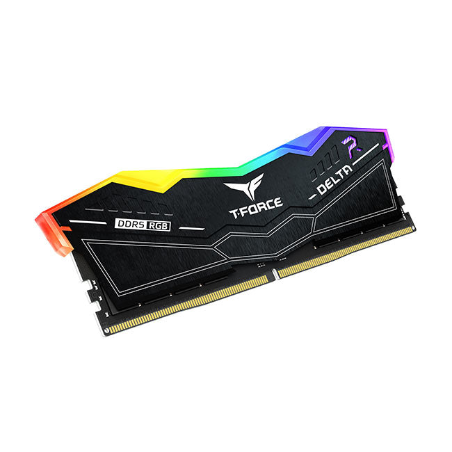 T-Force Delta RGB, Black, DDR5, 6000MHz, 32GB Kit(2 x 16GB), U-DIMM, CL30, 1.35V, Limited Lifetime Warranty