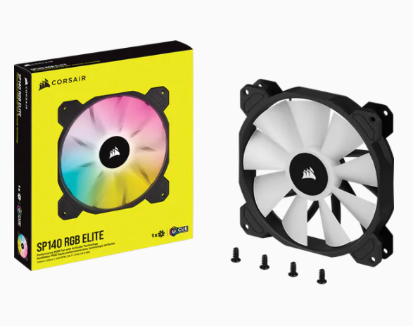 SP140 RGB ELITE, 140mm RGB LED Fan with AirGuide, Single Pack