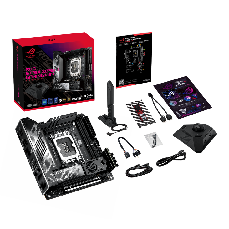 ROG STRIX Z890 I/ITX/INTEL LGA1851/2x DDR5 DIMM max 96GB/Max 9200MHz/1x PCIE5.0(CPU)/2x M.2