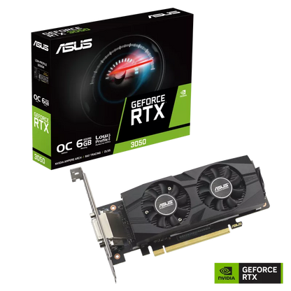 NVIDIA, RTX3050, OC 1537 MHz, 6 GB GDDR6X, 1xDP, 1xHDMI, 1xDVI, 2xFans, 450W, 3 Years Warranty