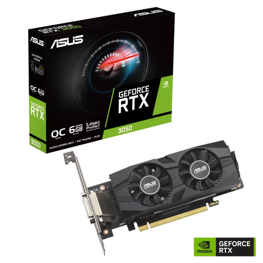 NVIDIA, RTX3050, OC 1537 MHz, 6 GB GDDR6X, 1xDP, 1xHDMI, 1xDVI, 2xFans, 450W, 3 Years Warranty