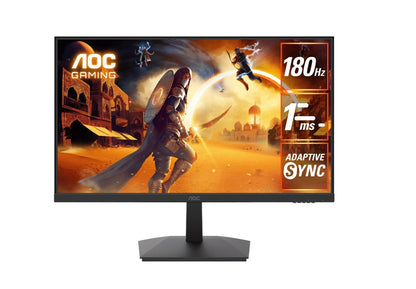 AOC 27' 180hz 1ms VA, FHD 1080 Adaptive Sync, 300 cd/m2, HDMI 2.0, DP 1.4, Line in & Earphone x 1,  VESA 100mm, Flicker FREE Low Blue,  Gaming Monitor