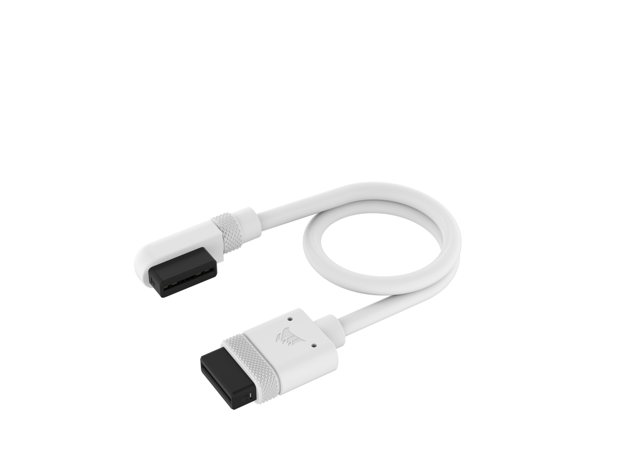 CORSAIR iCUE LINK Cable, 2x 200mm with Straight/Slim 90 degree connectors, White