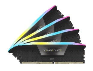 CORSAIR VENGEANCE RGB DDR5 96GB (4x24GB) DDR5 6400 CL32-40-40-84 1.4V Std PMIC Intel XMP Memory - Black