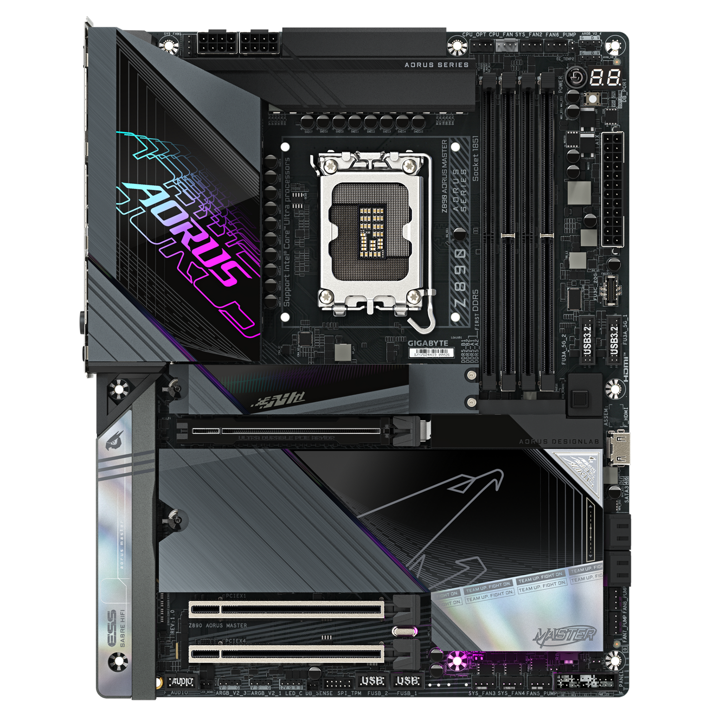 Z890 AORUS MASTER/ATX/INTEL LGA1851/4x DDR5 DIMM max 256GB/Max 9500MHz/1x PCIE5.0(CPU), 1xPCIE4.0 1xPCIE3.0 (Chipset)/3x M.2 (CPU), 2x M.2(Chipset)