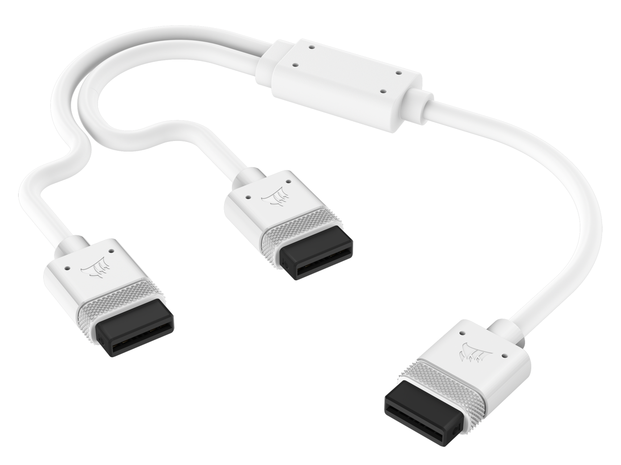 CORSAIR iCUE LINK Cable, 1x 600mm Y-Cable with Straight connectors, White