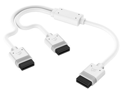 CORSAIR iCUE LINK Cable, 1x 600mm Y-Cable with Straight connectors, White