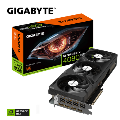 Nvidia GeForce RTX 4080 SUPER WINDFORCE V2 16G GDDR6X 256 bit/2550MHz/PCI-E 4.0/Max Res 7680x4320/3x DP 1.4a & 1x HDMI 2.1a