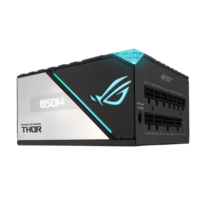 ROG-THOR-850P2-GAMING, DIMENSION 160 x 150 x 86, Weight 1.865KG, TTL OUTPUT 850W, RGB Lightning AURA SYNC, CONNECTOR Full Modular