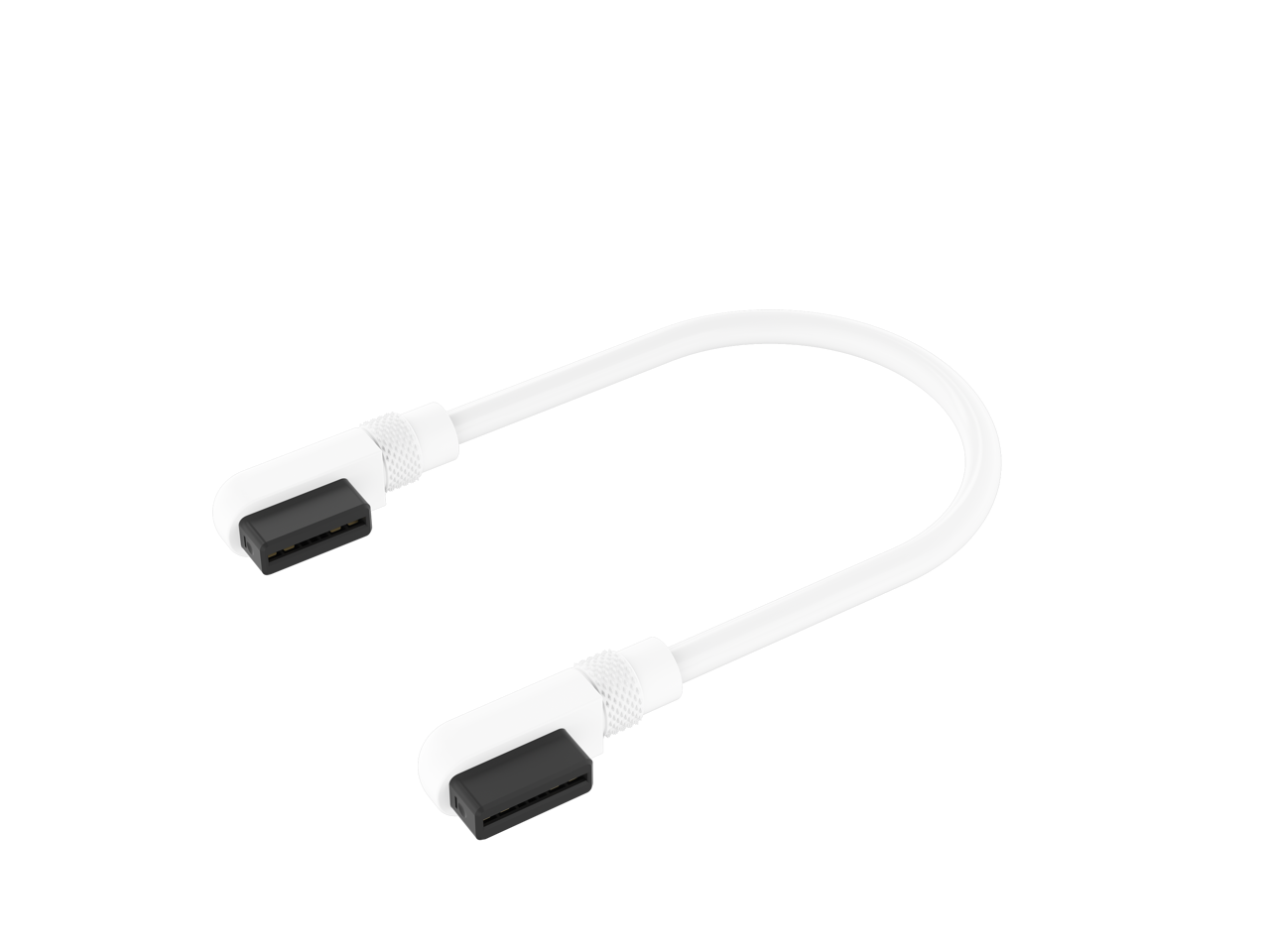 CORSAIR iCUE LINK Cable, 2x 135mm with Slim 90 degree connectors, White