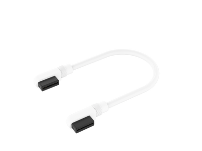 CORSAIR iCUE LINK Cable, 2x 135mm with Slim 90 degree connectors, White