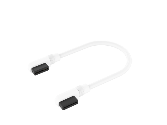 CORSAIR iCUE LINK Cable, 2x 135mm with Slim 90 degree connectors, White