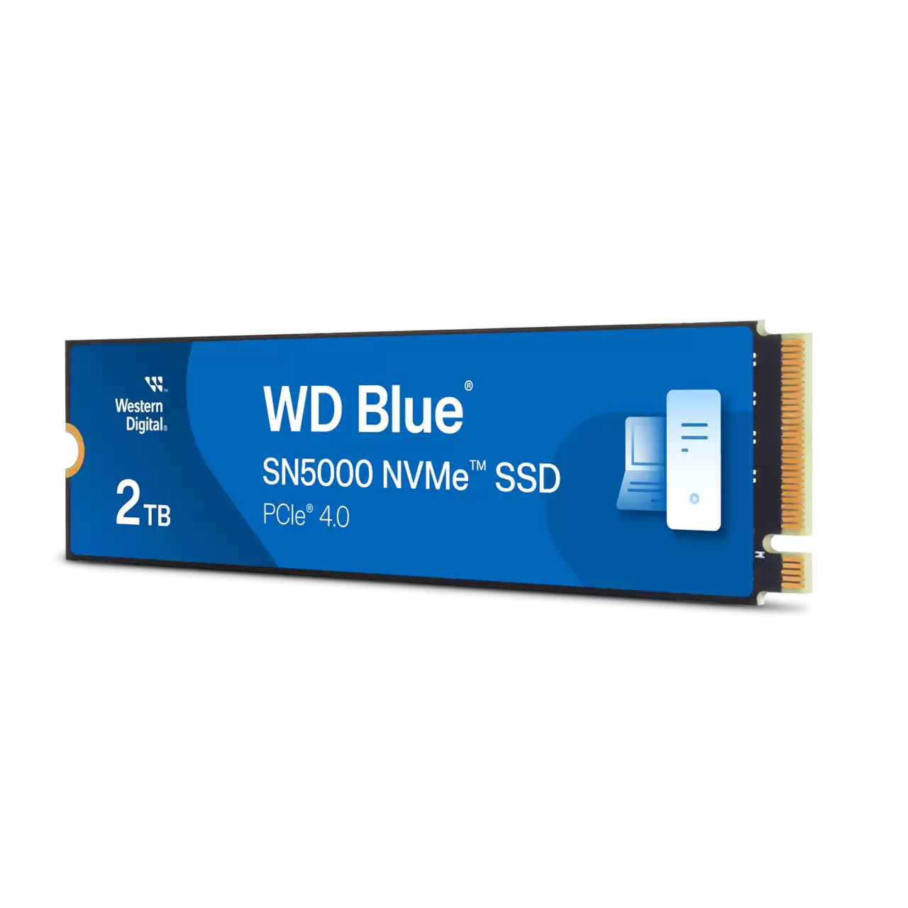 WD Blue, SN5000, PCIe Gen4x4, M.2 2280, 2TB, Read Up to 5150MB/s, Write Up to: 4900MB/s, 5 Years Limited Warranty