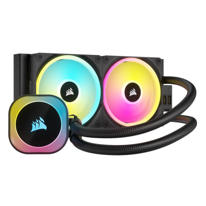 CORSAIR iCUE LINK H100i RGB Liquid CPU Cooler with QX120 RGB fans