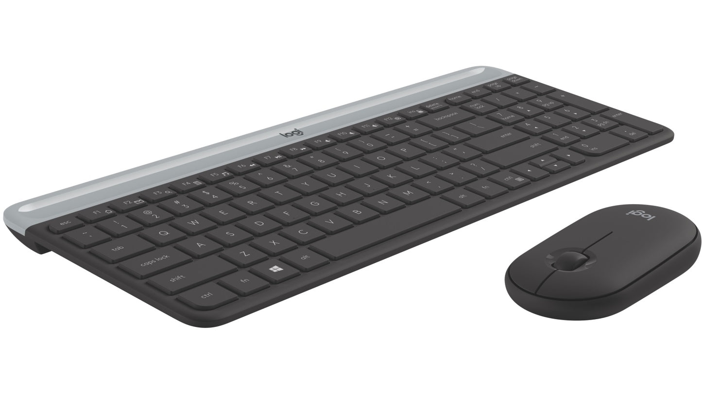 Slim Wireless Keyboard and Mouse Combo MK470 Black