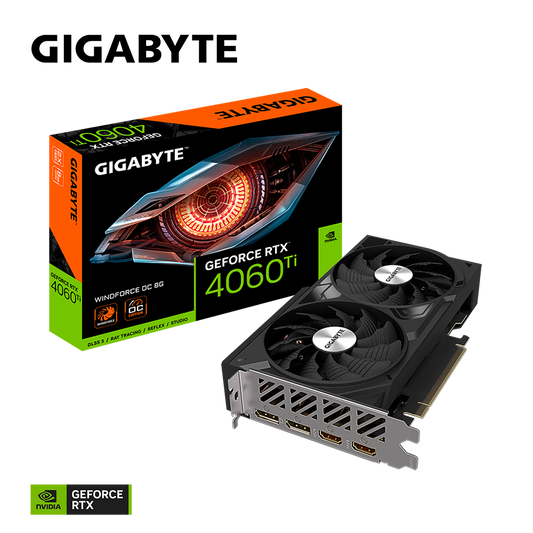 Nvidia GeForce RTX 4060 TI WINDFORCE OC 8 GB GDDR6 128 bit/2550MHz/PCI-E 4.0/Max Res 7680x4320/DisplayPort 1.4a*2 HDMI 2.1a*2