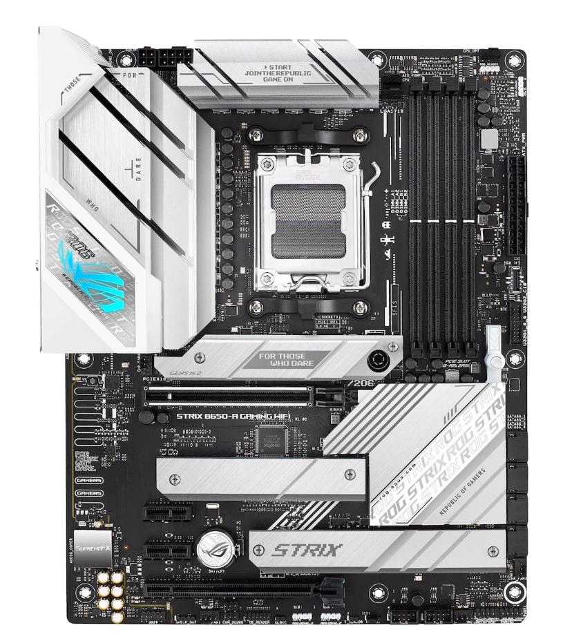 ASUS, ROG-STRIX-B650-A-GAMING-WIFI, AMD, AM5, AMD B650, 4x DDR5, 192G, Upto 7600+, PCIe 4 - 1x16