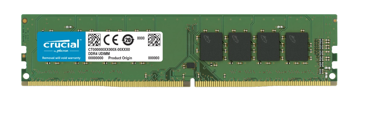 Crucial 8GB (1x8GB) DDR4 UDIMM 3200MHz CL22 Dual Ranked x8 Single