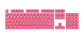 Corsair PBT Double-shot Pro Keycaps -Rogue Pink Keyboard
